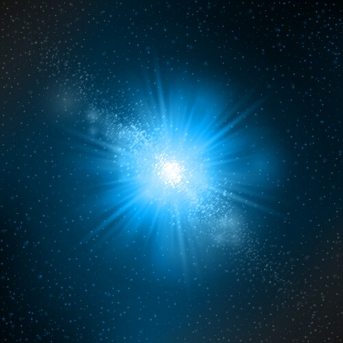 Blue christmas background with star trail Vector Image