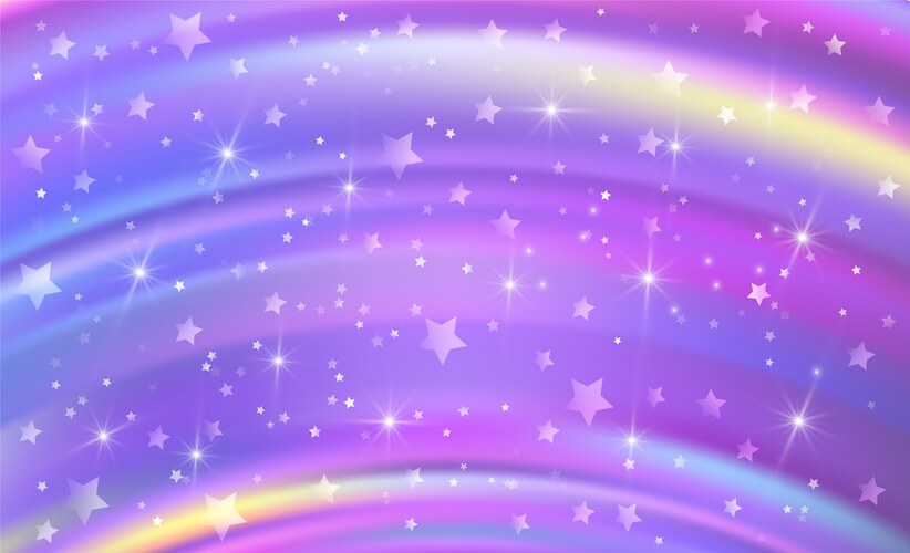 Sparkling Rainbow Stars Background Vector Image