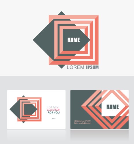 Abstract creative business cards vector image