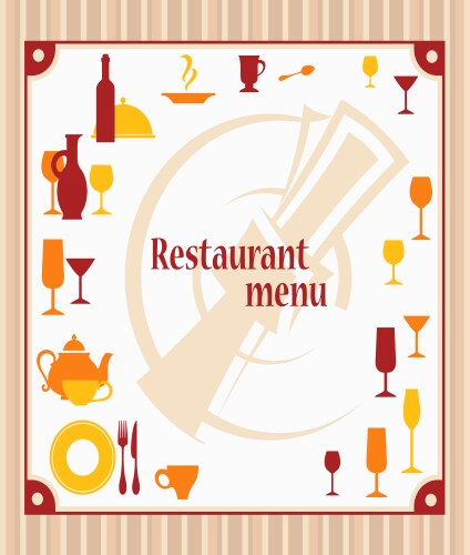 cover of restaurant menu vector image