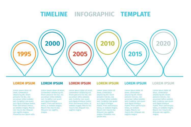 timeline infographics template vector image