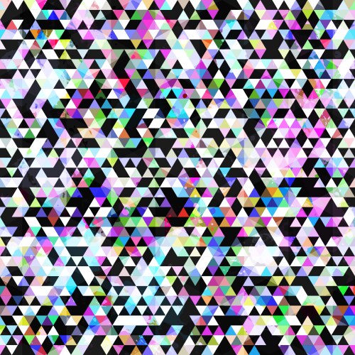 Blue color triangle pattern with grunge effect Vector Image