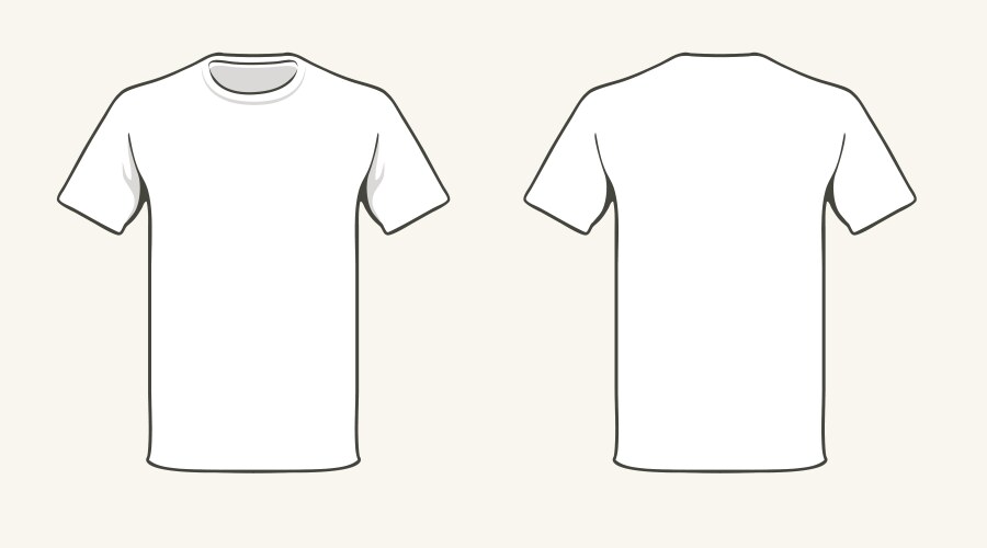 T-shirt template vector image