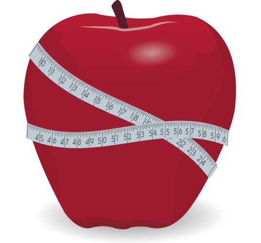 apple healthy food fitness vector image