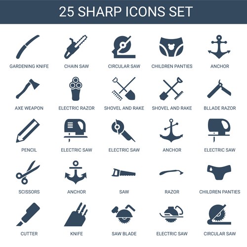 49 sharp icons (36239768) – Free Vector | VectorStock