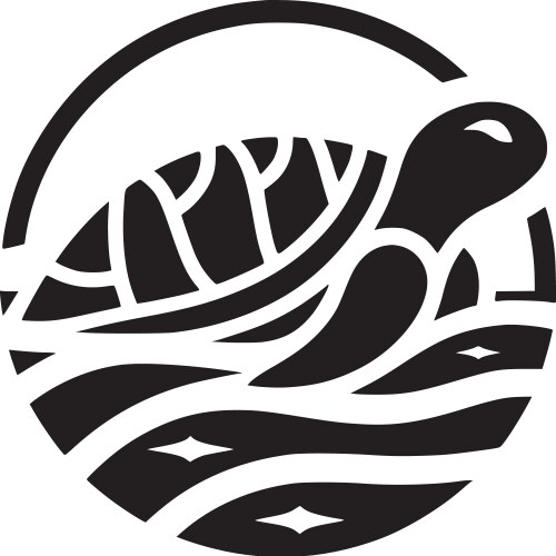 Resilient Turtle Emblem Vector Image