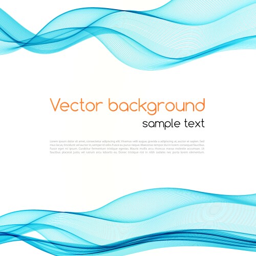 Abstract blue transparent wave background Vector Image