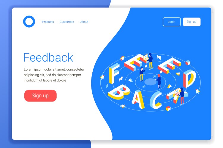 Rating feedback design concept Royalty Free Vector Image
