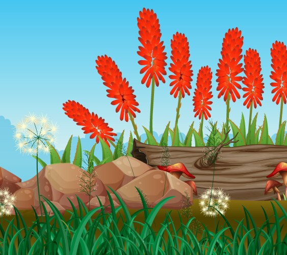 Pond Scene Royalty Free Vector Image Vectorstock