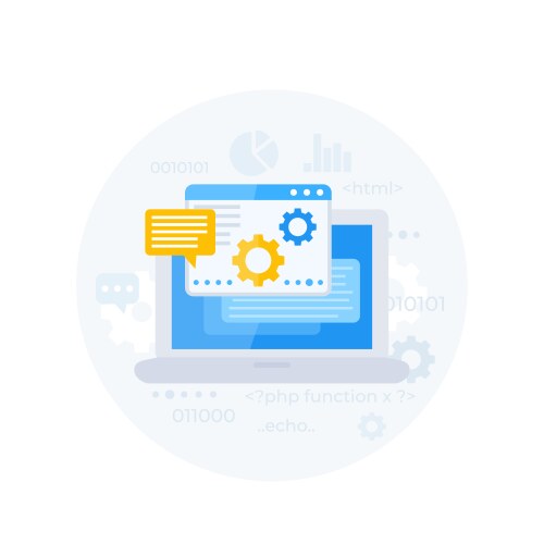 coding software development app integration vector