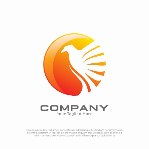 Eagle bird logo design template Royalty Free Vector Image