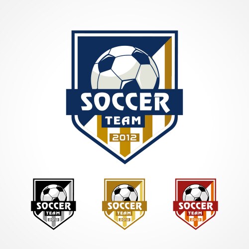 Set of football soccer logos sport emblems Vector Image