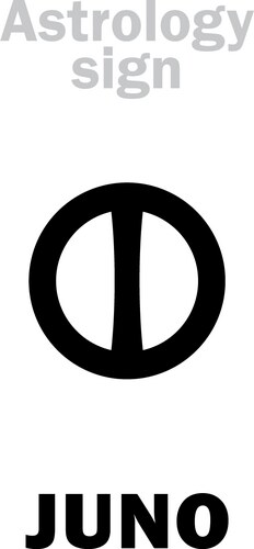 Astrology little planet juno Vector Image