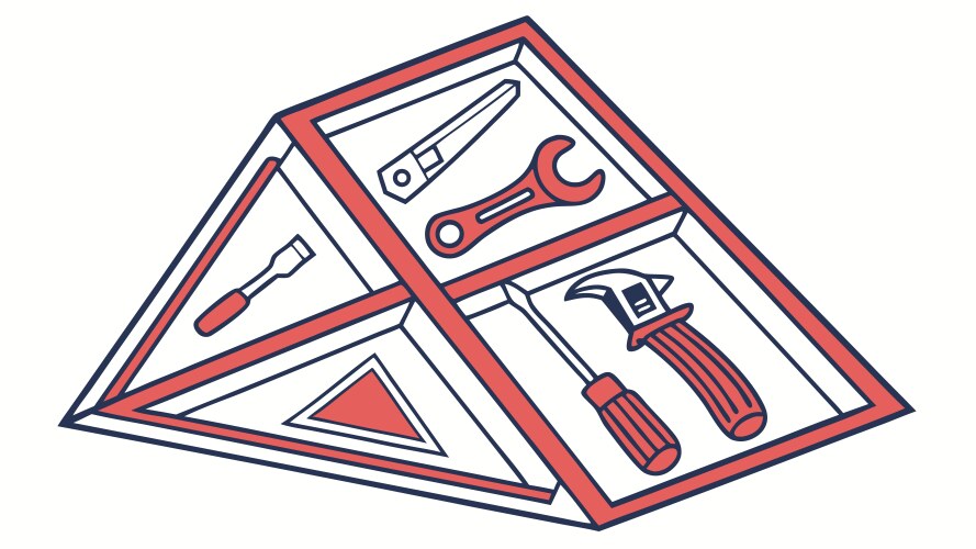 Construction Toolkit Blueprint Vector Image