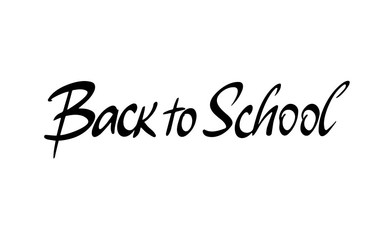 Slanted Brush Lettering - Back to School Vector Image