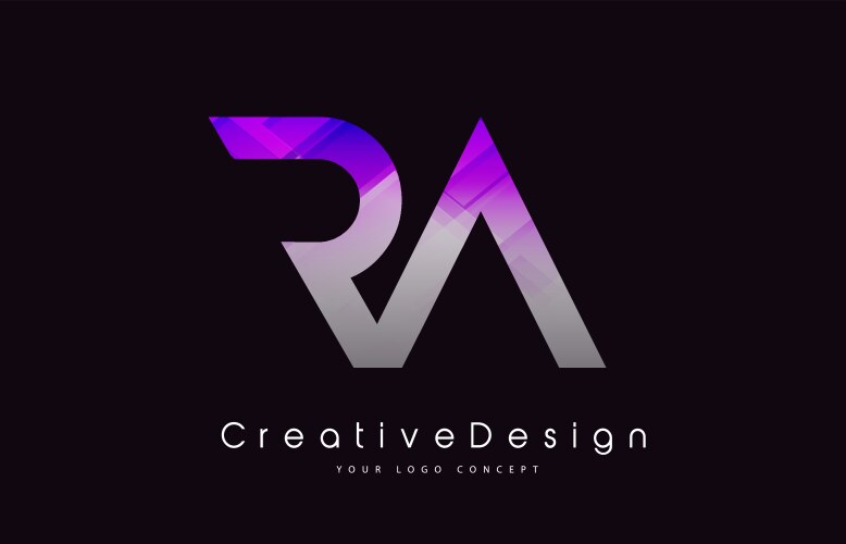 Ra Logo Images Initial Logo RA Company Name Colored Black And Blue,