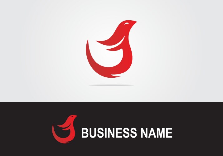 fire bird abstract company logo vector image