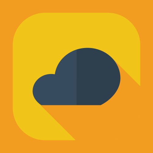 Flat modern design with shadow icons cloud vector image