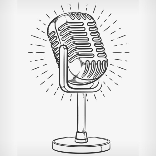 Microphone Line Drawing Vector Images (over 3,000)
