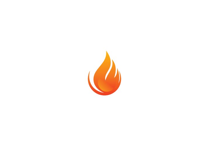 Creative fire flame logo Royalty Free Vector Image