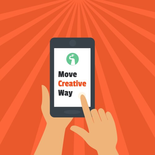 move creative way vector image