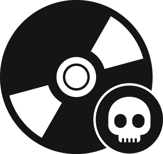 Online virus icon simple error malware Royalty Free Vector