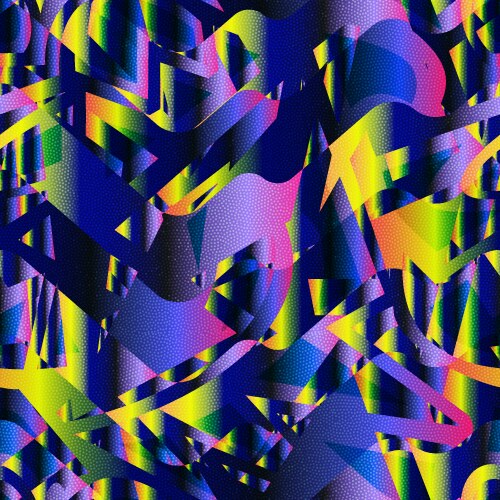Neon wave geometric seamless pattern Royalty Free Vector