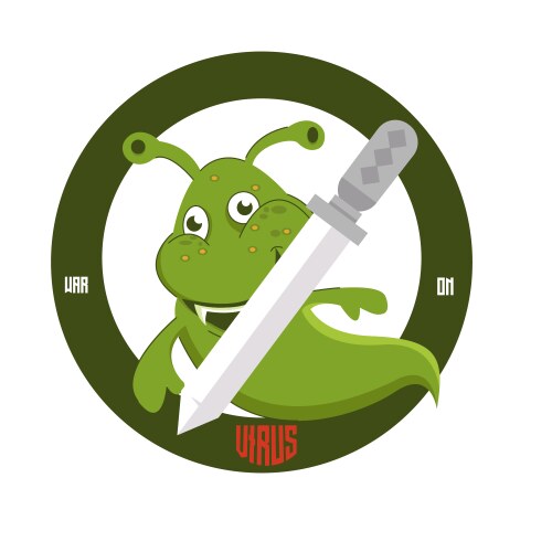 Evil virus cartoon Royalty Free Vector Image - VectorStock