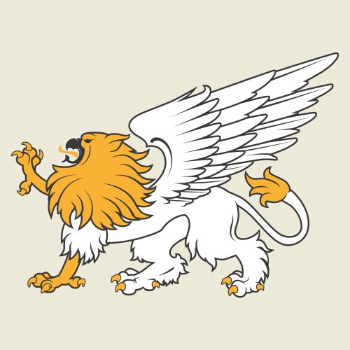 Heraldic griffin8 Vector Image