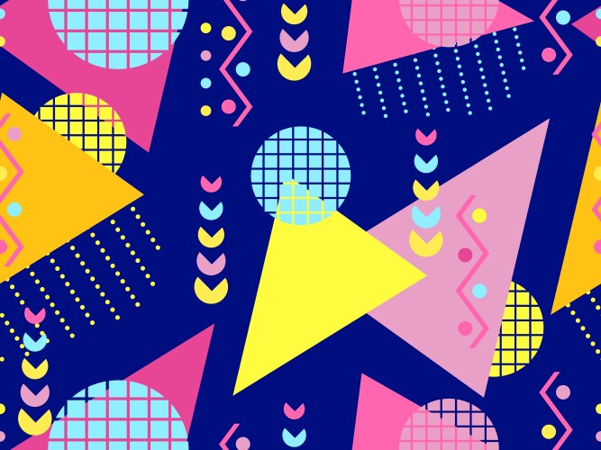 Abstract geometric in 80s memphis Royalty Free Vector Image