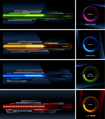 Download Progress Bar Royalty Free Vector Image