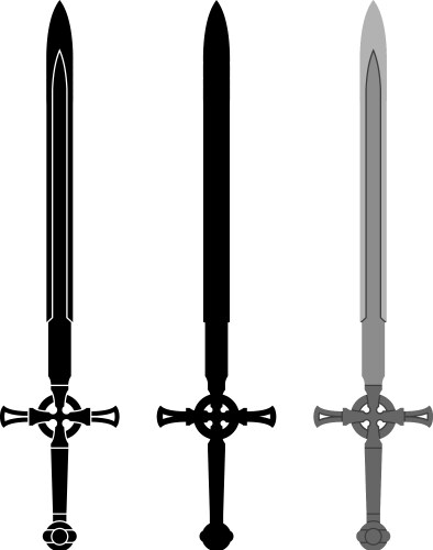 Medieval sword Royalty Free Vector Image - VectorStock