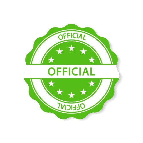 Stamp seal official for certificate vector image