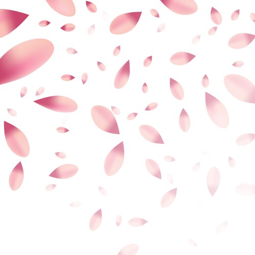 falling pink flower petals vector image