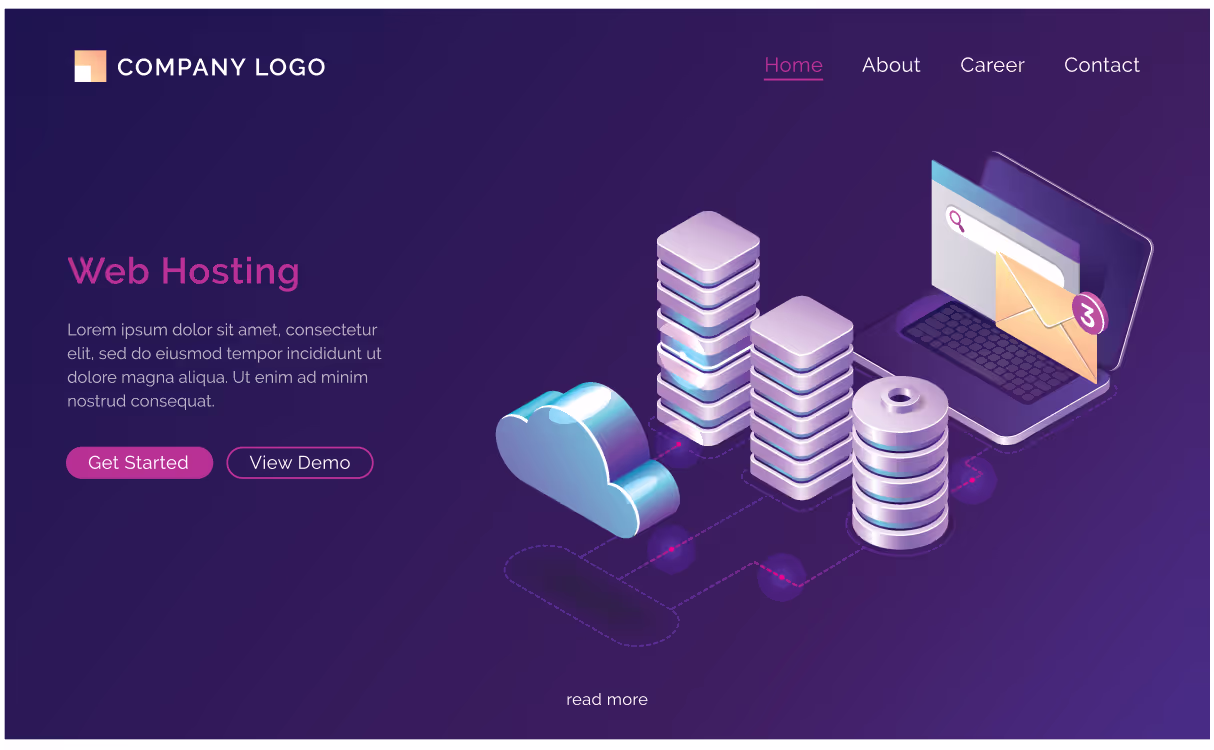 Web hosting setup for WordPress