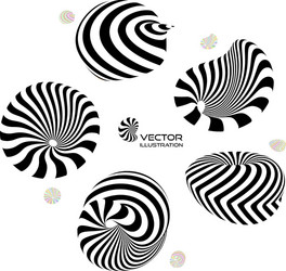 3d design elements or emblems vector image