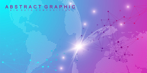 big data visualization geometric graphic vector