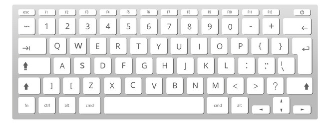 computer keyboard layout device alphabet buttons vector image
