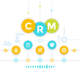 crm customer relationship management vector image