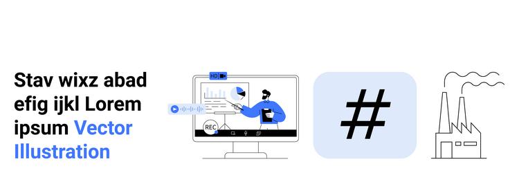 digital strategy with analytics presentation vector image