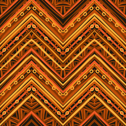 ethnic zigzag pattern in retro colors seamless vector image