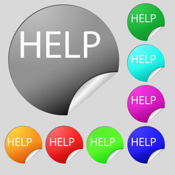 help point sign icon question symbol set of eight vector image