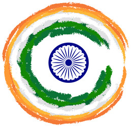 India Flag Round Pattern vector image