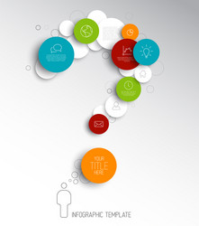 question mark - light abstract circles vector image