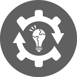 refresh idea icon gray graphics vector image