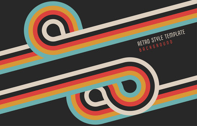 Retro Lines Pattern - Colorful Abstract vector image