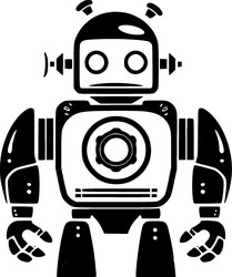 robot - minimalist and simple silhouette vector image