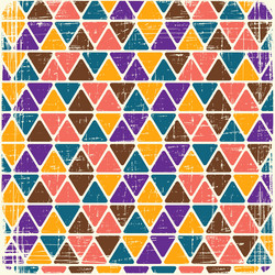 Scratched Geometric Retro Pattern vector image