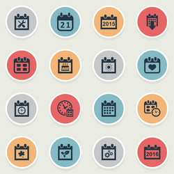 set of simple date icons vector image