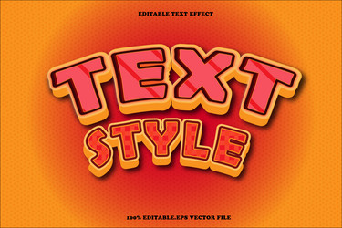 text style editable effect 3d emboss vector image